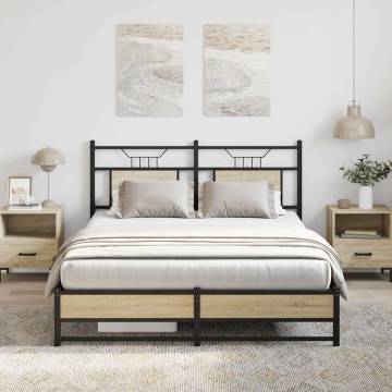 Sonoma Oak Bed Frame 140x190 cm | Durable & Stylish Sleep