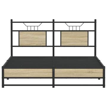 Sonoma Oak Bed Frame 140x190 cm | Durable & Stylish Sleep