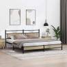 Metal Bed Frame Sonoma Oak 200x200 cm - Durable & Stylish