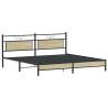 Metal Bed Frame Sonoma Oak 200x200 cm - Durable & Stylish