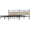 Metal Bed Frame Sonoma Oak 200x200 cm - Durable & Stylish