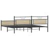 Metal Bed Frame in Sonoma Oak - 193x203 cm | HipoMarket