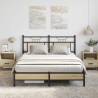  Bed Frame without Mattress Sonoma Oak 137x190 cm Engineered Wood Colour sonoma oak Size 137 x 190 cm Model with headboard & low footboard 