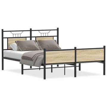 Sonoma Oak Bed Frame 140x200 cm - Stylish & Durable