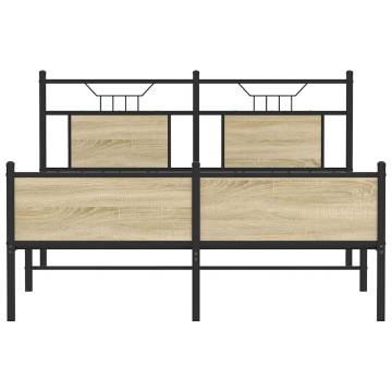 Sonoma Oak Bed Frame 140x200 cm - Stylish & Durable