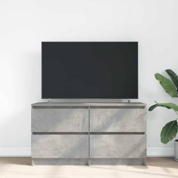 Concrete Grey TV Cabinet 100x35x54 cm - Stylish Storage Solution