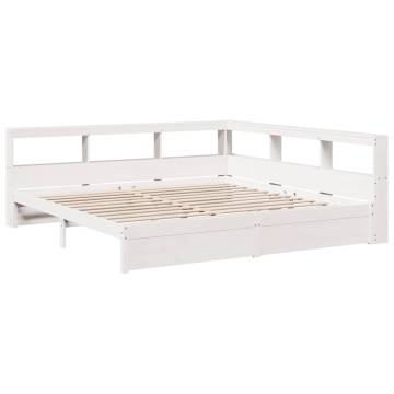 Bookcase Bed 160x200 cm - Solid Pinewood Frame | HipoMarket