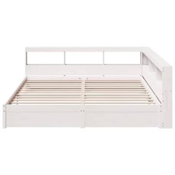 Bookcase Bed 160x200 cm - Solid Pinewood Frame | HipoMarket