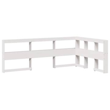 Bookcase Bed without Mattress - White 120x200 cm Solid Pine