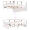 Bookcase Bed without Mattress - White 120x200 cm Solid Pine