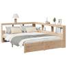 Bookcase Bed 140x190 cm - Solid Wood Pine | HipoMarket UK