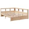 Bookcase Bed 140x190 cm - Solid Wood Pine | HipoMarket UK