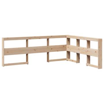 Bookcase Bed 140x190 cm - Solid Wood Pine | HipoMarket UK