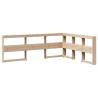 Bookcase Bed 140x190 cm - Solid Wood Pine | HipoMarket UK