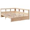 Bookcase Bed 135x190 cm - Solid Pinewood Frame | HipoMarket