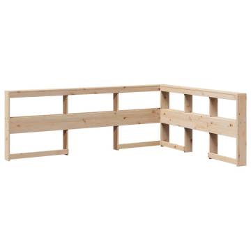 Bookcase Bed 135x190 cm - Solid Pinewood Frame | HipoMarket