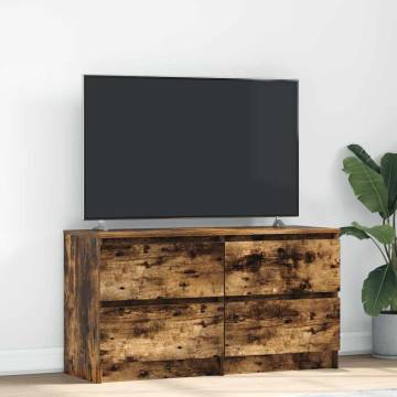 TV Cabinet Smoked Oak 100x35x54 cm - Perfect Storage Solution