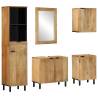 5 Piece Bathroom Furniture Set - Solid Wood Mango | HipoMarket