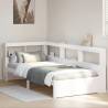  Bookcase Bed without Mattress White 100x200 cm Solid Wood Pine Colour white Size 100 x 200 cm 