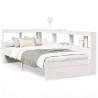 Bookcase Bed without Mattress - White Solid Wood Pine 100x200 cm