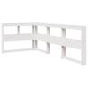 Bookcase Bed without Mattress - White Solid Wood Pine 100x200 cm