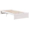 Bookcase Bed without Mattress - White Solid Wood Pine 100x200 cm