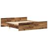 Old Wood Bed Frame 180x200cm - Durable Engineered Wood | Hipomarket