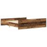 Old Wood Bed Frame 180x200cm - Durable Engineered Wood | Hipomarket