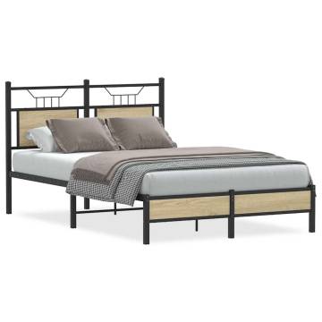 Sonoma Oak Bed Frame 120x190 cm - Stylish & Durable