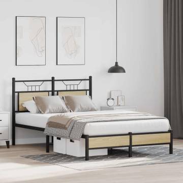 Sonoma Oak Bed Frame 120x190 cm - Stylish & Durable