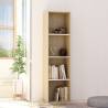 Stylish White and Sonoma Oak Book Cabinet - 40x30 cm