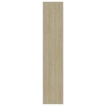 Stylish White and Sonoma Oak Book Cabinet - 40x30 cm