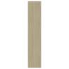 Stylish White and Sonoma Oak Book Cabinet - 40x30 cm