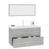 3 Piece Concrete Grey Bathroom Furniture Set