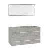 3 Piece Concrete Grey Bathroom Furniture Set