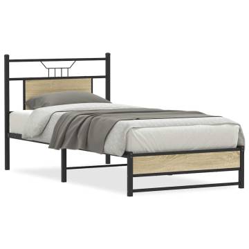 Sonoma Oak Bed Frame 75x190 cm - Stylish & Durable