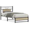  Bed Frame without Mattress Sonoma Oak 75x190 cm Small Single Engineered Wood Colour sonoma oak Size 75 x 190 cm Model with headboard & dual low footboard 