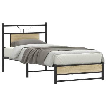 Sonoma Oak Bed Frame 75x190 cm - Stylish & Durable