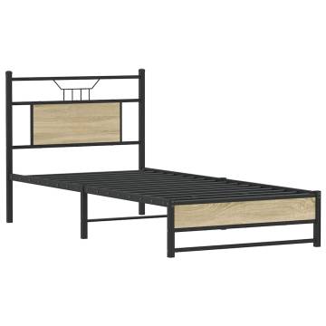 Sonoma Oak Bed Frame 75x190 cm - Stylish & Durable