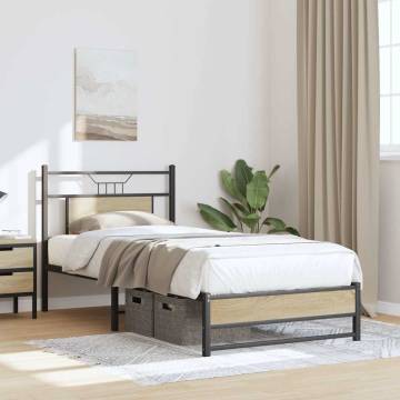 Sonoma Oak Bed Frame 75x190 cm - Stylish & Durable