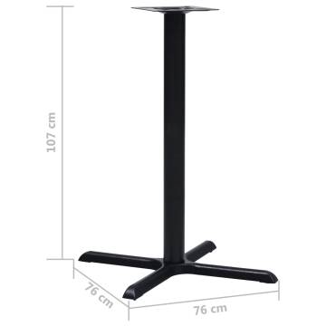 Bistro Table Leg Black - Sturdy Cast Iron | Hipomarket