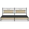 Sonoma Oak Metal Bed Frame - 193x203 cm | Hipomarket UK