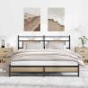  Metal Bed Frame without Mattress Sonoma Oak 180x200 cm Super King Colour sonoma oak Size 183 x 203 cm Model with headboard & dual low footboard 