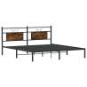 Smoked Oak Bed Frame - 183x203 cm | Hipomarket