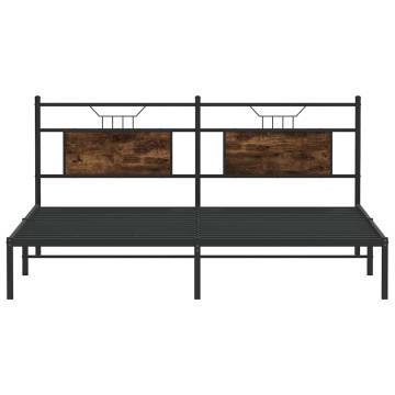 Smoked Oak Bed Frame - 183x203 cm | Hipomarket