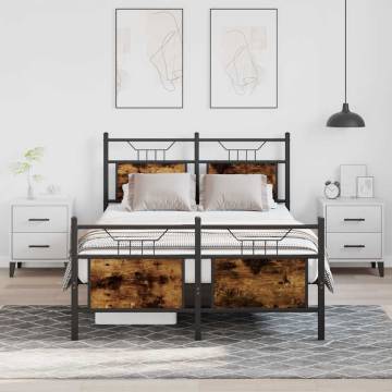 Smoked Oak Bed Frame 120x190 cm - Small Double - Hipo Market