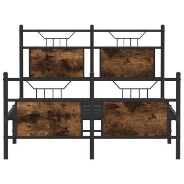 Smoked Oak Bed Frame 120x190 cm - Small Double - Hipo Market