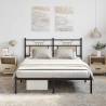  Bed Frame without Mattress Sonoma Oak 137x190 cm Engineered Wood Colour sonoma oak Size 137 x 190 cm Model with headboard 