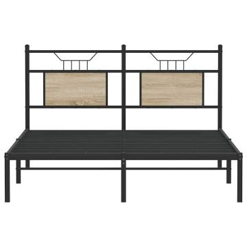 Sonoma Oak Bed Frame without Mattress - 137x190 cm