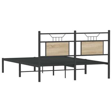 Sonoma Oak Bed Frame without Mattress - 137x190 cm